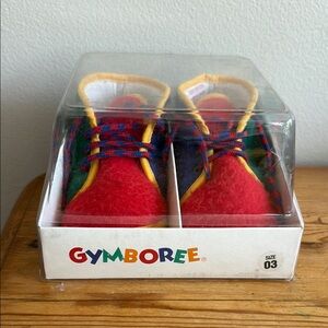 VTG & NWT Gymboree rainbow tag crib shoes size 9-12 month NOS color block